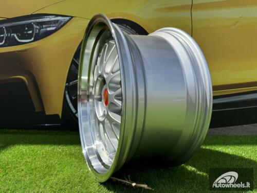 Ratlankis R15x6.5  4X100  ET  35  67.1  A1025  (3S215)  Silver+Polished Lip (SP)  For RACIN  (K2+R)  (HYBRID FORGED Style BBS)