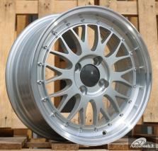 Ratlankis R15x6.5  4X100  ET  35  67.1  A1025  (3S215)  Silver+Polished Lip (SP)  For RACIN  (L3)  (Style BBS HYBRID FORGED)