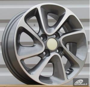 Ratlankis R14x5  4X100  ET  41  54.1  B5387  Grey Polished (MG)  For HYUND  (L3)