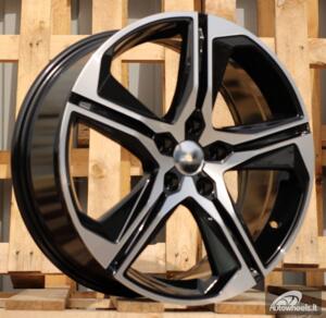 Ratlankis R18x7.5  5X112  ET  46  57.1  B5817  Black Polished (MB)  For SEAT  (L5)