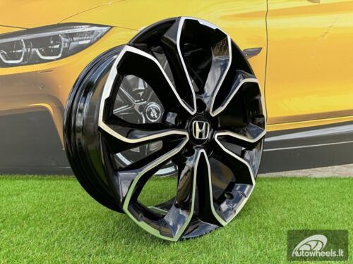 Ratlankis R18x7.5  5X114.3  ET  45  64.1  B5961  Black Polished (MB)  For HOND  (K2)