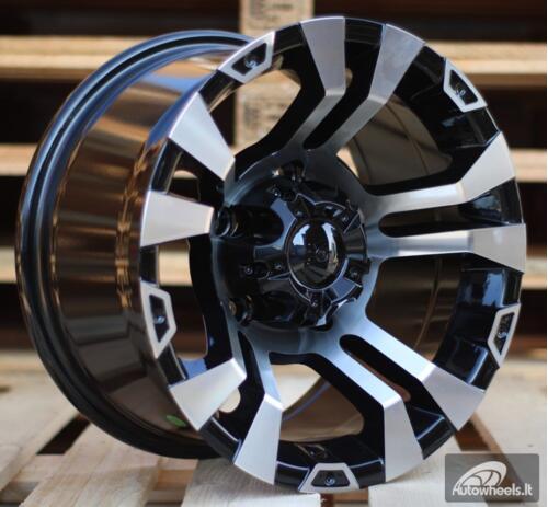 Ratlankis R15x8  5X139.7  ET  M13  110.1  BK859  Black Polished (MB)  For 4X4  (L3)