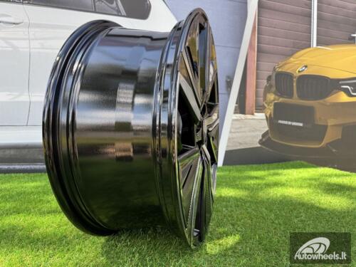 Ratlankis R18x7.5  5X108  ET  44  65.1  Y1187  Black+Tinted Face (BLTF)  For PEUG  (K4)  (NEW Design Carved Spokes)