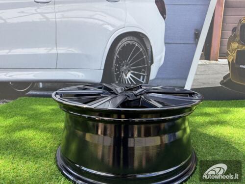 Ratlankis R18x7.5  5X108  ET  44  65.1  Y1187  Black+Tinted Face (BLTF)  For PEUG  (K4)  (NEW Design Carved Spokes)