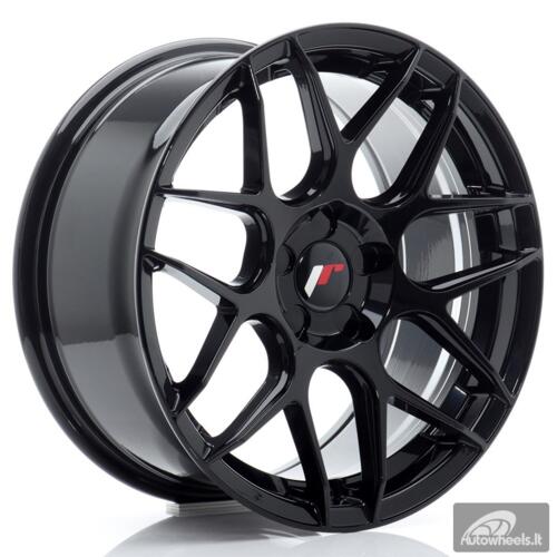 JR Wheels JR18 17x8 ET35 5H Blank Glossy Black