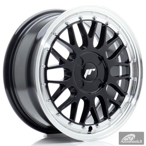 JR Wheels JR23 16x7 ET20-45 4H BLANK Gloss Black w/Machined Lip