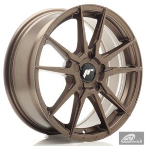 JR Wheels JR21 17x7 ET20-40 5H BLANK Matt Bronze