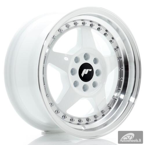 JR Wheels JR6 15x7 ET25 4x100/108 White w/Machined Lip