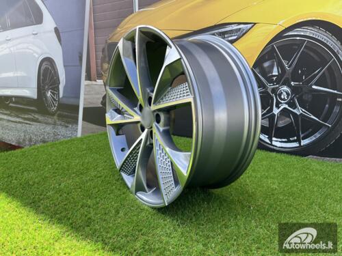 Ratlankis R20x8.5  5X112  ET  35  66.5  B1566  (XFE466)  Grey Polished (MG)  For AUD  (P1)  (HYBRID FORGED)