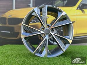 Ratlankis R20x8.5  5X112  ET  35  66.5  B1566  (XFE466)  Grey Polished (MG)  For AUD  (P1+P2)  (HYBRID FORGED)