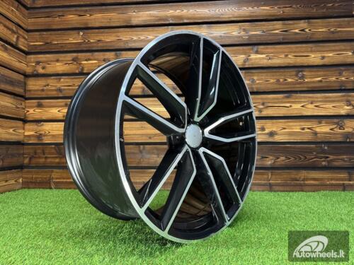 Ratlankis R22x10.5  5X112  ET  40  66.6  B5610  (XFE386)  Black Polished (MB)  For MER  (P1)