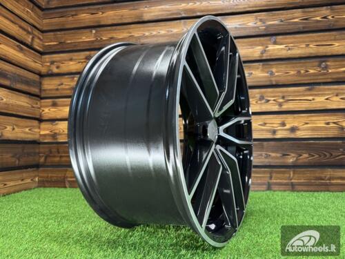 Ratlankis R22x10.5  5X112  ET  40  66.6  B5610  (XFE386)  Black Polished (MB)  For MER  (P1)