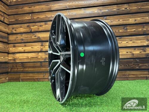 Ratlankis R22x10.5  5X112  ET  40  66.6  B5610  (XFE386)  Black Polished (MB)  For MER  (P1)