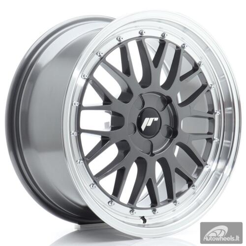 JR Wheels JR23 18x8 ET20-42 5H BLANK Hyper Gray w/Machined Lip