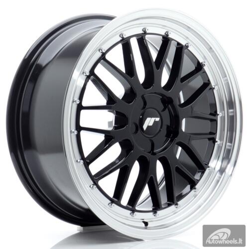 JR Wheels JR23 19x8 ET20-40 5H BLANK Gloss Black w/Machined Lip