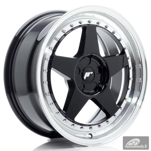 JR Wheels JR6 18x8,5 ET20-40 5H BLANK Gloss Black w/Machined Lip