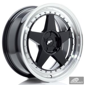 JR Wheels JR6 18x8,5 ET20-40 5H BLANK Gloss Black w/Machined Lip