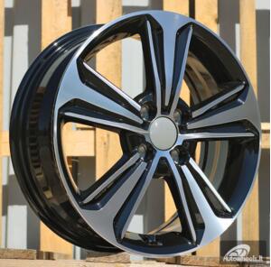 Ratlankis R16x6  4X100  ET  50  54.1  B1627  (IN5368)  Black Polished (MB)  For HYUND  (Z5)