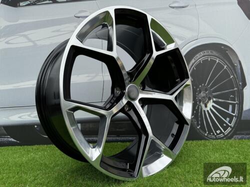 Ratlankis R20x9  5X112  ET  32  66.5  I5598  Silver Black Half Matt (SIBLHM)  For AUD  (P1)  (Black Polished Mirror Spokes)