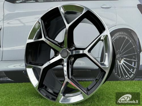 Ratlankis R21x9  5X112  ET  31  66.5  I5598  Silver Black Half Matt (SIBLHM)  For AUD  (P1)  (Black Polished Mirror Spokes)