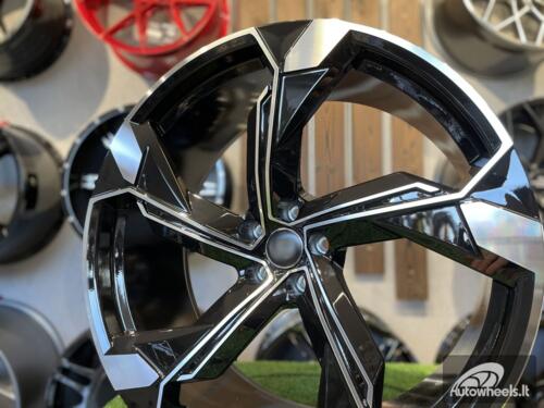 Ratlankis R18x8  5X112  ET  42  66.5  Y1201  (IN5633)  Black Polished (MB)  For AUD  (P2)