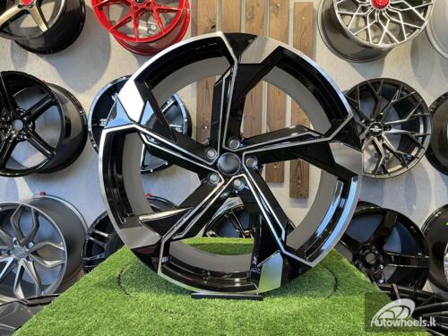 Ratlankis R22x9.5  5X112  ET  26  66.5  Y1201  (IN5633)  Black Polished (MB)  For AUD  (P2)