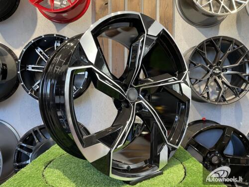 Ratlankis R22x9.5  5X112  ET  26  66.5  Y1201  (IN5633)  Black Polished (MB)  For AUD  (P2)