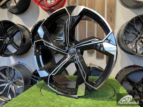 Ratlankis R22x9.5  5X112  ET  26  66.5  Y1201  (IN5633)  Black Polished (MB)  For AUD  (P2)