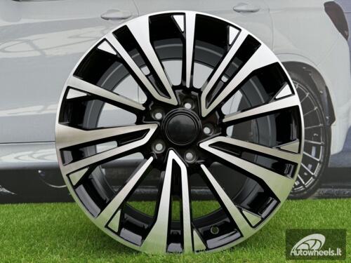Ratlankis R18x8  5X120  ET  50  65.1  I1114  Black Polished (MB)  For VW  (Z6+Z5)