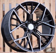Ratlankis R19x8  5X120  ET  33  72.6  A5602  (IN0316)  Black Polished (MB)  For BMW  (P2)  (Rear+Front)