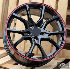 Ratlankis R17x7.5  5X114.3  ET  45  64.1  B1418  (IN5381)  Black+Red Line (BR)  For HOND  (P2)