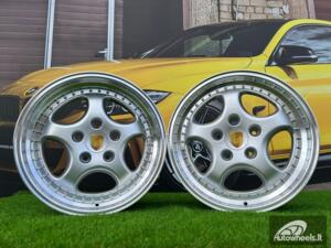 Ratlankis Porsche 964 Turbo speedline style | R18X9.5J 5X130 ET50 71.56 Silver with lip machined (Porsche 911, 944, Boxster)