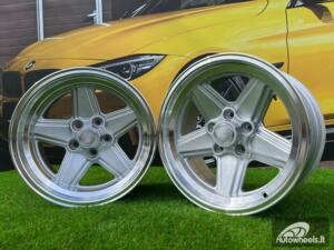 Ratlankis Mercedes Benz AMG Penta style 16x8 5X112 ET 11 66.6 Silver with diamond cut lip