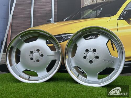 Ratlankis AMG Monoblock Aero Style II 19X8.5J 5X112 ET35 66.6 Silver with mirror machined lip Mercedes - Benz E, S, SL, CL W124 / W210 / W126 / W116 / W140 / R129 / C140 / 190