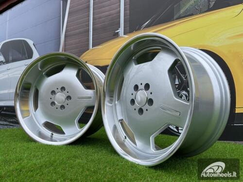 Ratlankis AMG Monoblock Aero Style II 19X8.5J 5X112 ET35 66.6 Silver with mirror machined lip Mercedes - Benz E, S, SL, CL W124 / W210 / W126 / W116 / W140 / R129 / C140 / 190