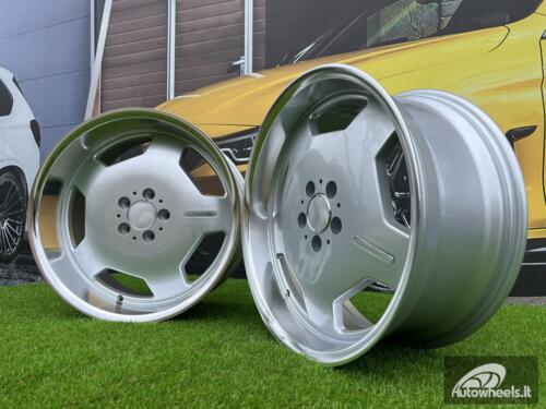 Ratlankis AMG Monoblock Aero Style II 19X8.5J 5X112 ET35 66.6 Silver with mirror machined lip Mercedes - Benz E, S, SL, CL W124 / W210 / W126 / W116 / W140 / R129 / C140 / 190