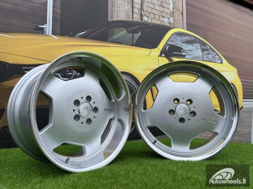 Ratlankis AMG Monoblock Aero Style II 19X8.5J 5X112 ET35 66.6 Silver with mirror machined lip Mercedes - Benz E, S, SL, CL W124 / W210 / W126 / W116 / W140 / R129 / C140 / 190