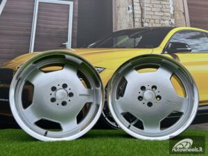 Ratlankis AMG Monoblock Aero Style II 19X8.5J 5X112 ET35 66.6 Silver with mirror machined lip Mercedes - Benz E, S, SL, CL W124 / W210 / W126 / W116 / W140 / R129 / C140 / 190