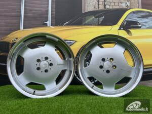 Ratlankis AMG Monoblock Aero Style II 19X9.5J 5X112 ET35 66.6 Silver with mirror machined lip Mercedes - Benz E, S, SL, CL W124 / W210 / W126 / W116 / W140 / R129 / C140 / 190