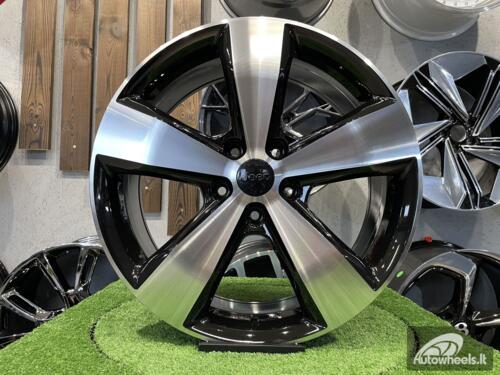 Ratlankis Jeep Grand Cherokee 5 Spoke 20X8J 5X127 ET45 71.6 Gloss black with Diamond Cut 