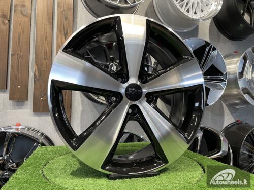 Ratlankis Jeep Grand Cherokee 5 Spoke 20X8J 5X127 ET45 71.6 Gloss black with Diamond Cut 