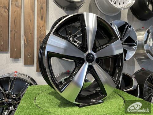 Ratlankis Jeep Grand Cherokee 5 Spoke 20X8J 5X127 ET45 71.6 Gloss black with Diamond Cut 