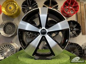 Ratlankis Jeep Grand Cherokee 5 Spoke 20X8J 5X127 ET45 71.6 Gloss black with Diamond Cut 