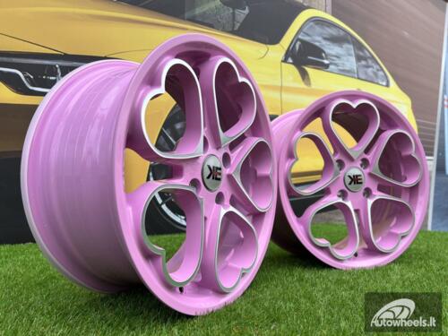 Ratlankis Heritage Kokoro Monoc heart style 15X6.5J 4X100 ET35 73.1 Pink with Diamond Cut face BMW E30, VW Golf/Jetta, Audi 80 B2 / Coupe B2 / Honda Civic / Mitsubishi Colt / JDM Cars