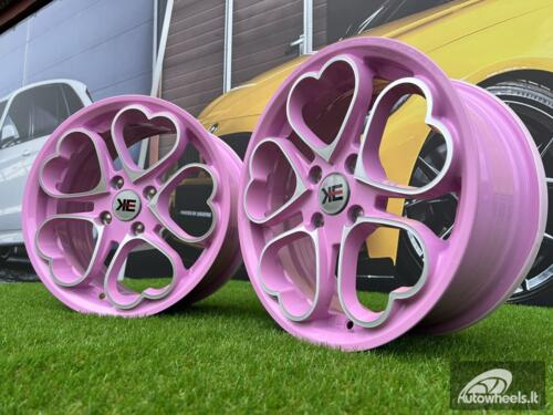 Ratlankis Heritage Kokoro Monoc heart style 15X6.5J 4X100 ET35 73.1 Pink with Diamond Cut face BMW E30, VW Golf/Jetta, Audi 80 B2 / Coupe B2 / Honda Civic / Mitsubishi Colt / JDM Cars