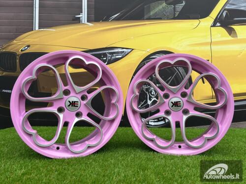 Ratlankis Heritage Kokoro Monoc heart style | R15X6.5J 4X100 ET35 73.1 Pink with Diamond Cut face BMW E30, VW Golf/Jetta, Audi 80 B2 / Coupe B2 / Honda Civic / Mitsubishi Colt / JDM Cars