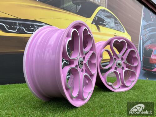 Ratlankis Heritage Kokoro Monoc heart style | R15X6.5J 4X100 ET35 73.1 Pink with Diamond Cut face BMW E30, VW Golf/Jetta, Audi 80 B2 / Coupe B2 / Honda Civic / Mitsubishi Colt / JDM Cars