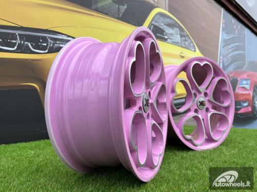 Ratlankis Heritage Kokoro Monoc heart style | R15X6.5J 4X100 ET35 73.1 Pink with Diamond Cut face BMW E30, VW Golf/Jetta, Audi 80 B2 / Coupe B2 / Honda Civic / Mitsubishi Colt / JDM Cars
