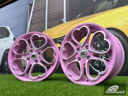 Ratlankis Heritage Kokoro Monoc heart style | R15X6.5J 4X100 ET35 73.1 Pink with Diamond Cut face BMW E30, VW Golf/Jetta, Audi 80 B2 / Coupe B2 / Honda Civic / Mitsubishi Colt / JDM Cars