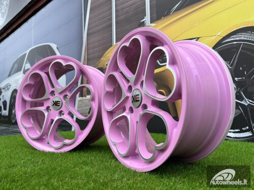 Ratlankis Heritage Kokoro Monoc heart style | R15X6.5J 4X100 ET35 73.1 Pink with Diamond Cut face BMW E30, VW Golf/Jetta, Audi 80 B2 / Coupe B2 / Honda Civic / Mitsubishi Colt / JDM Cars